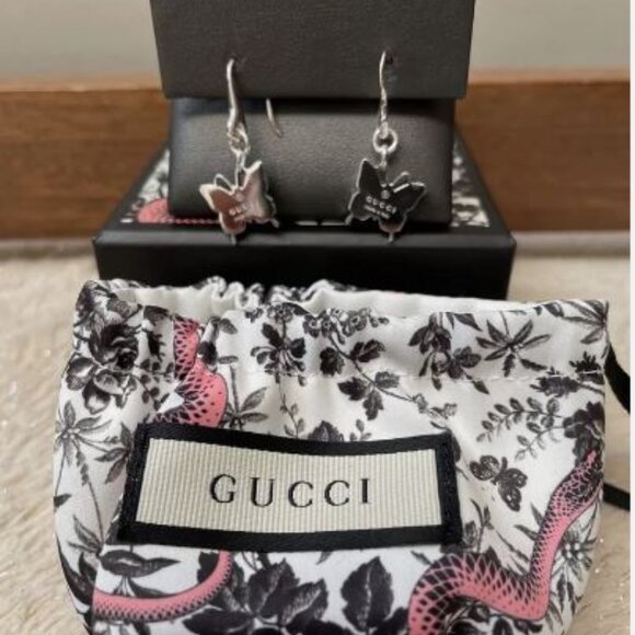 Gucci Butterfly Dangle Earings in Sterling Silver - Picture 1 of 8